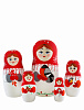 Матрешка 5-ти кукольная «Снегири»