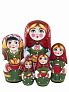 Матрешка авторская 5-и кукольная