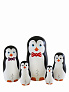 Матрешка 5-ти кукольная «Пингвины»