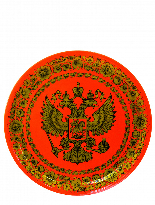Тарелка-панно 500х20 с гербом РФ