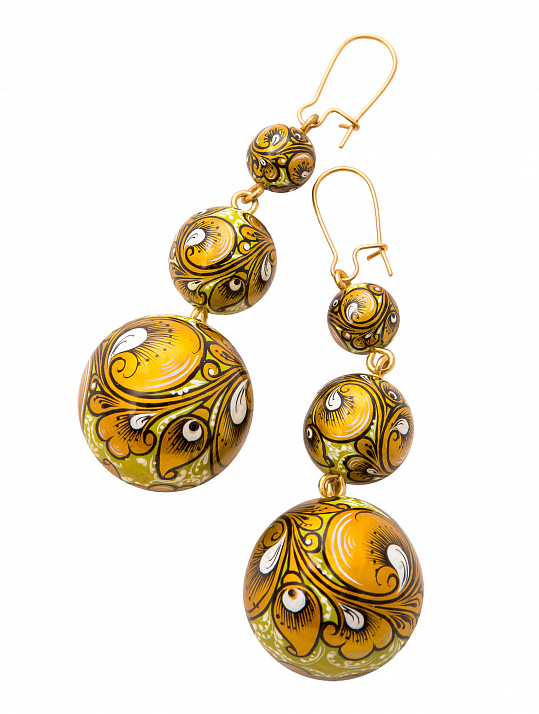 Бижутерия с миниатюрой  Серьги "Модница №3"